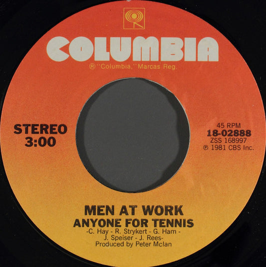 Men At Work : Who Can It Be Now? (7", Single, Styrene, Pit)