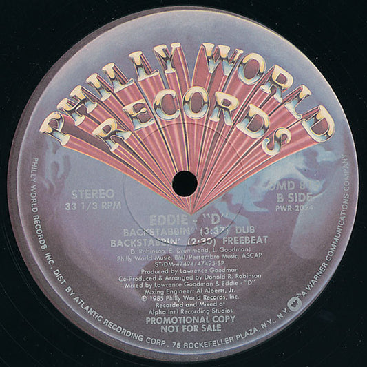 Eddie "D" : Backstabbin' (12", Promo)