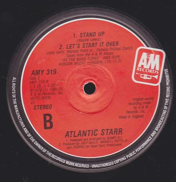 Atlantic Starr : If Your Heart Isn't In It (12")