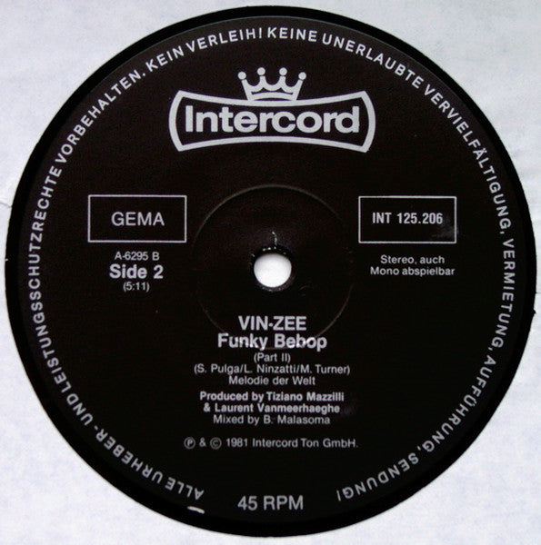 Vin-Zee* : Funky Bebop (12", Maxi)
