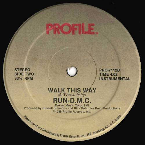 RUN DMC* : Walk This Way (12")