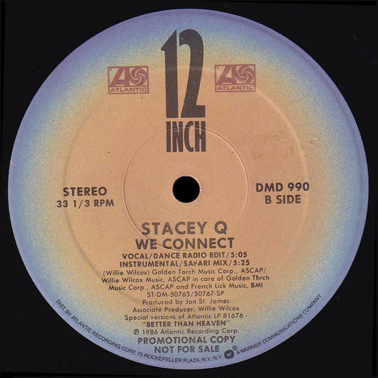 Stacey Q : We Connect (12", Promo)