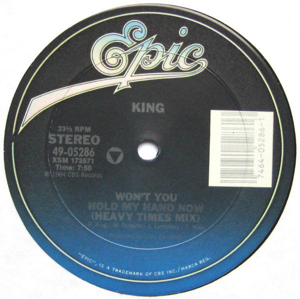 King : Won't You Hold My Hand Now (Heavy Times Mix) (12", Single, Pit)