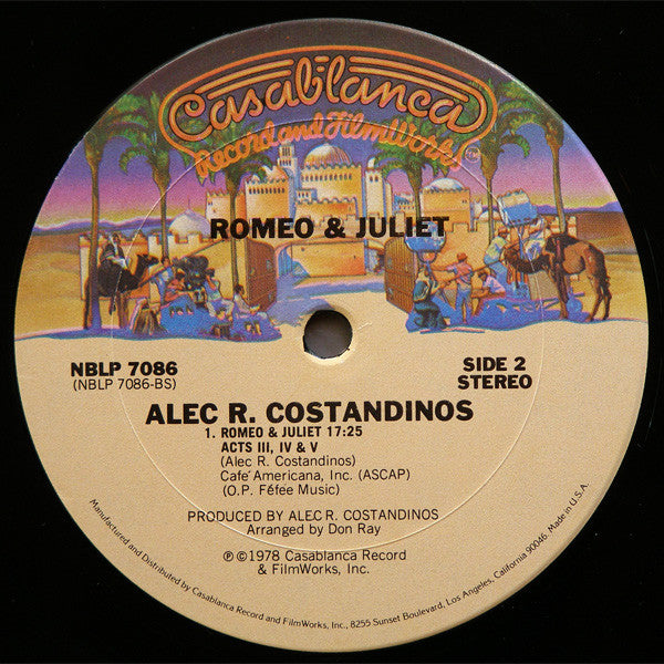 Alec R. Costandinos & The Syncophonic Orchestra : Romeo & Juliet (LP, Album)