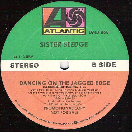 Sister Sledge : Dancing On The Jagged Edge (12", Maxi, Promo)