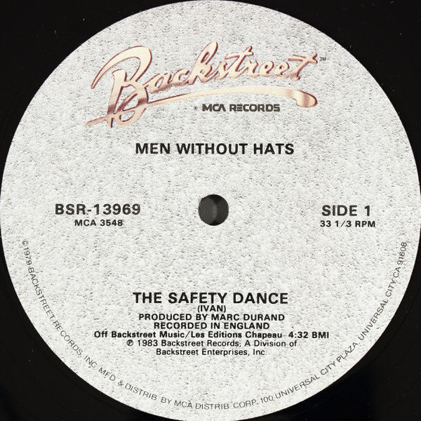 Men Without Hats : The Safety Dance (Extended ‘Club Mix’) (12", Single, Glo)