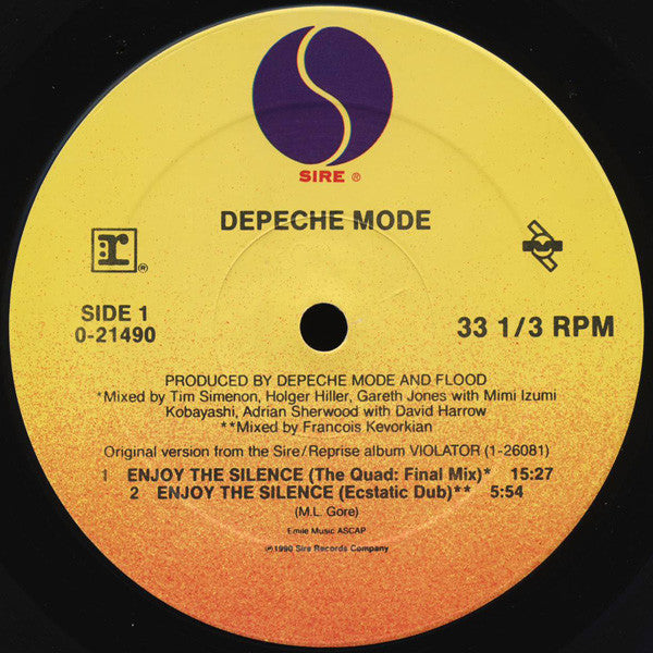 Depeche Mode : Enjoy The Silence (12", Maxi)