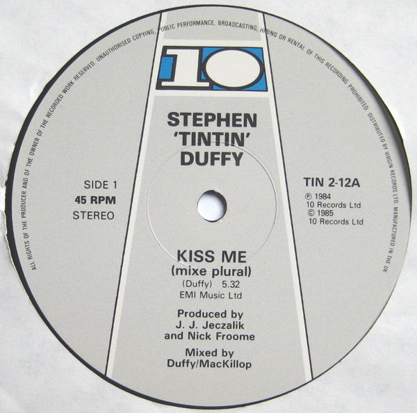 Stephen TinTin Duffy* : Kiss Me (12", Single)