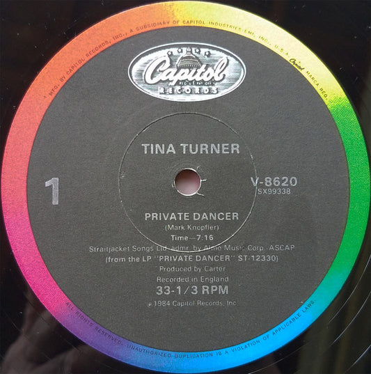 Tina Turner : Private Dancer (12", Single, Jac)