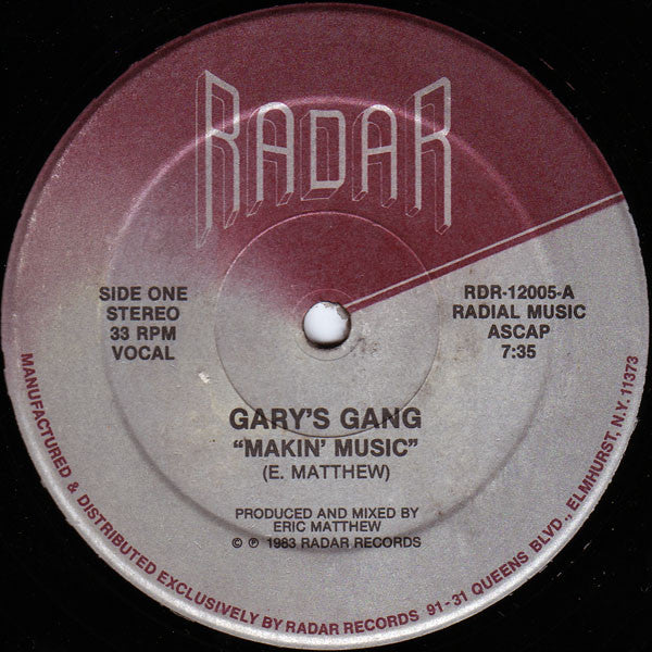 Gary's Gang : Makin' Music (12", Single)