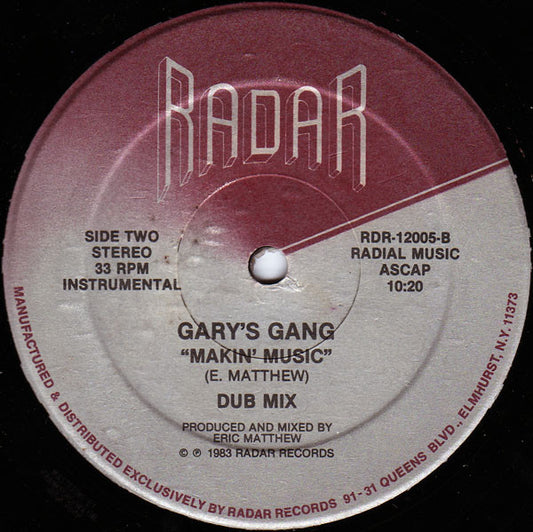 Gary's Gang : Makin' Music (12", Single)