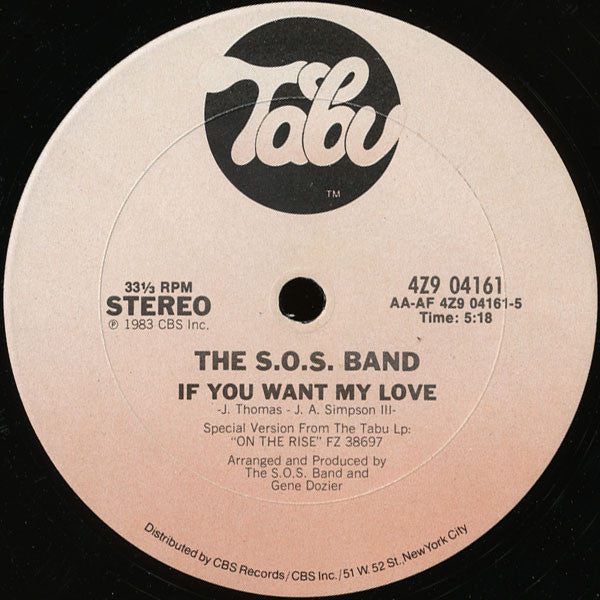 The S.O.S. Band : Tell Me If You Still Care (12")