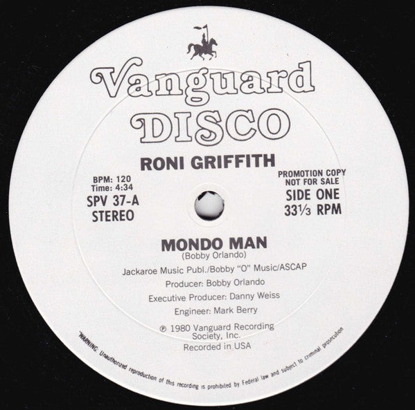 Roni Griffith : Mondo Man (12", Promo)