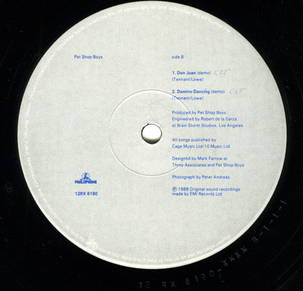 Pet Shop Boys : Domino Dancing (Remix) (12")