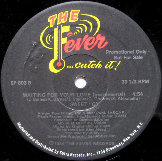 Sweet "G"* : Waiting For Your Love (12", Promo)