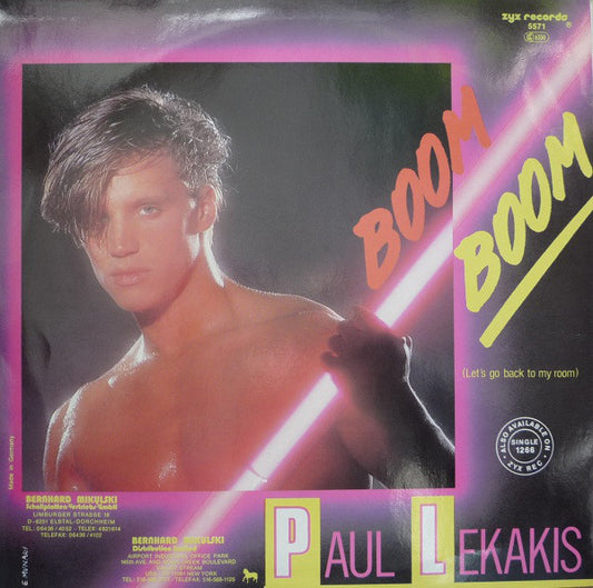 Paul Lekakis : Boom Boom (Let's Go Back To My Room) (12", Maxi)