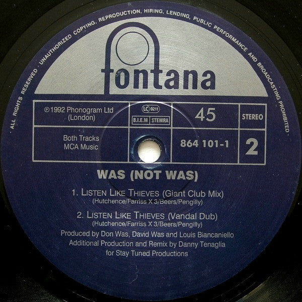 Was (Not Was) : Shake Your Head (12")