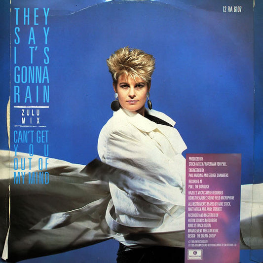 Hazell Dean : They Say It's Gonna Rain (Zulu Mix) (12", Single)