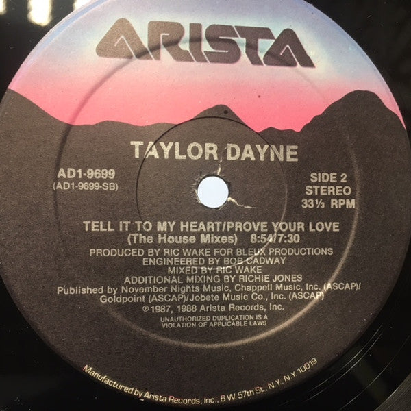 Taylor Dayne : I'll Always Love You (12")