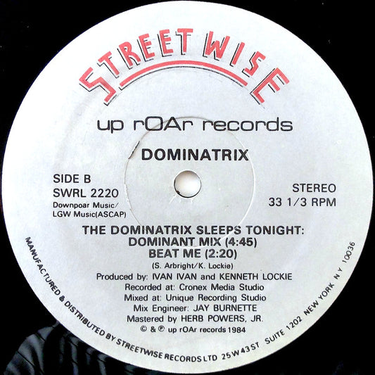 Dominatrix : The Dominatrix Sleeps Tonight (12", Pla)