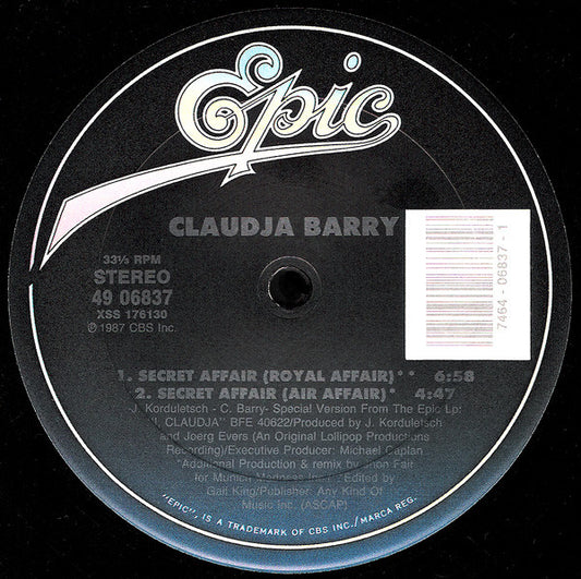 Claudja Barry : Secret Affair (12")