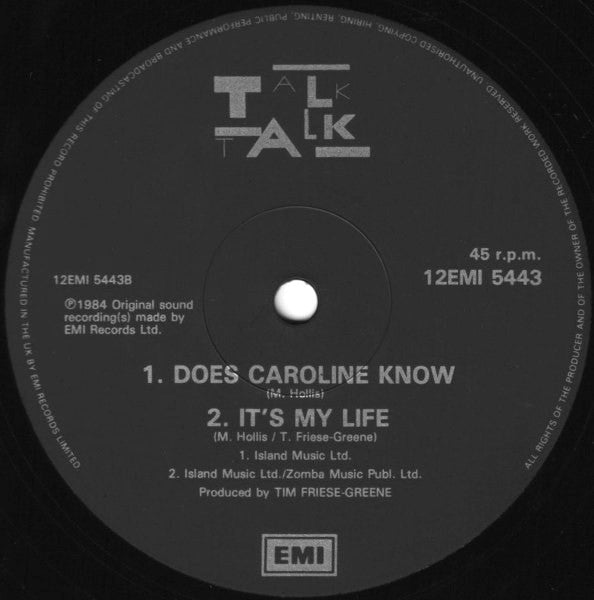 Talk Talk : It's My Life (12", Single)