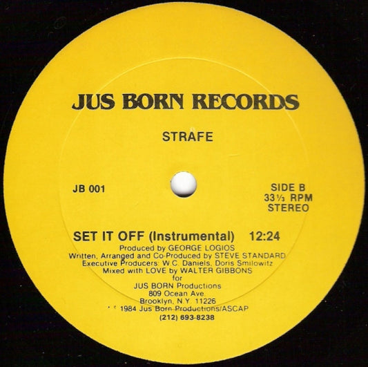 Strafe : Set It Off (12", RP, Yel)