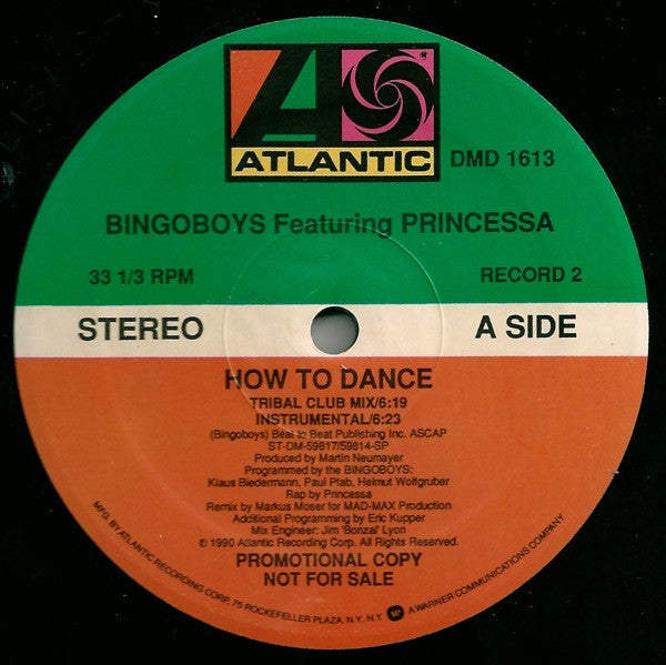 Bingoboys Featuring Princessa (2) : How To Dance (2x12", Promo, Col)