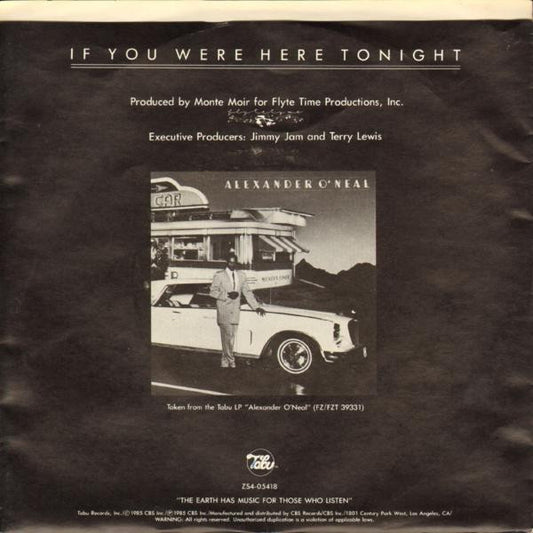 Alexander O'Neal : If You Were Here Tonight (7", Single, Styrene, Pit)