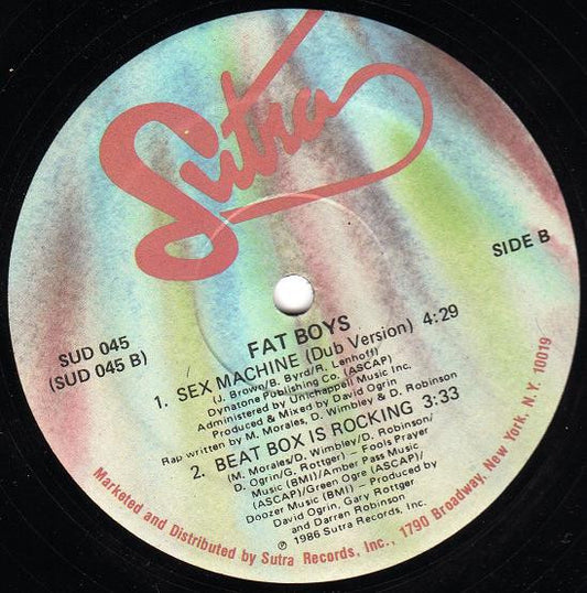 Fat Boys : Sex Machine / Beat Box Is Rocking (12")