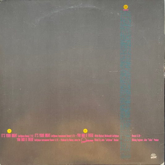 James Ingram : It's Your Night / Yah Mo B There (12")