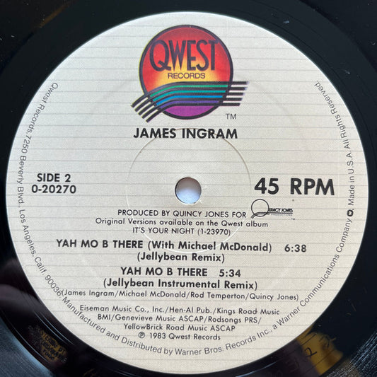 James Ingram : It's Your Night / Yah Mo B There (12")