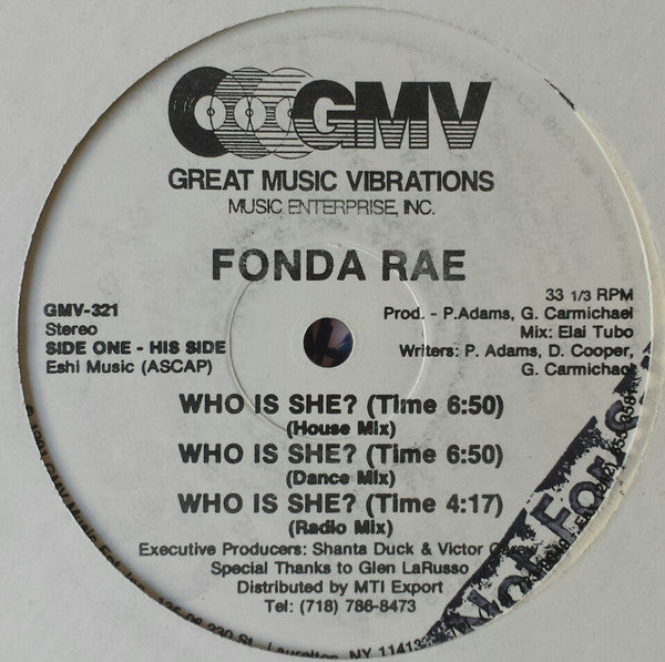 Fonda Rae : Who Is She? (12")