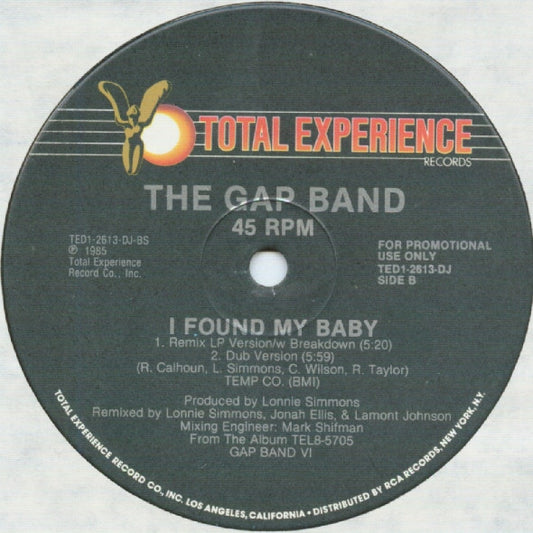 The Gap Band : I Found My Baby (12", Promo)