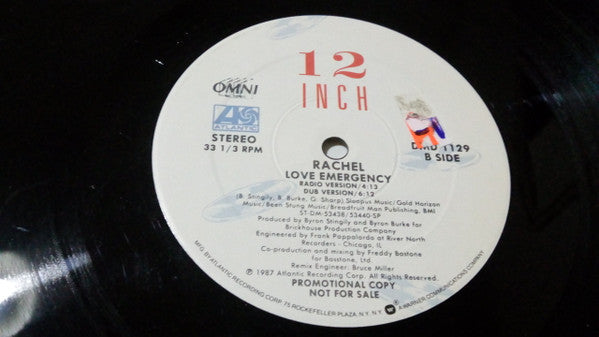 Rachel (2) : Love Emergency (12", Promo, SP )