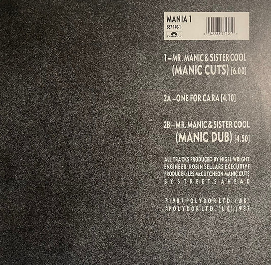Shakatak : Mr. Manic & Sister Cool (Manic Cuts) (12")