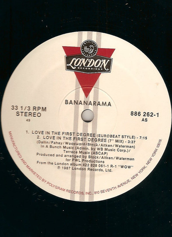 Bananarama : Love In The First Degree (12", Single, SRC)