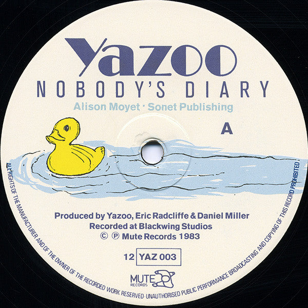 Yazoo : Nobody's Diary / State Farm (12", Single)