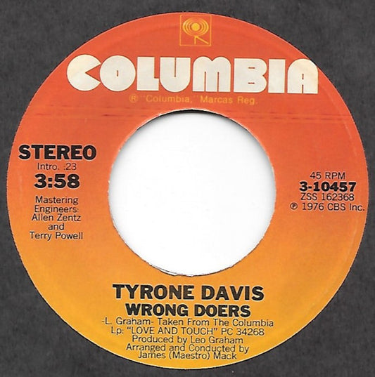 Tyrone Davis : Close To You (7", Single)