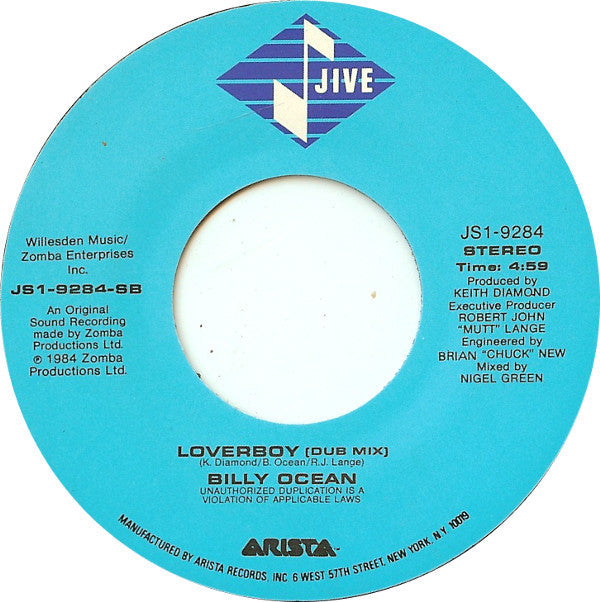 Billy Ocean : Loverboy (7")