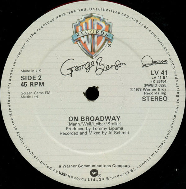 George Benson : Love X Love (12", Single)