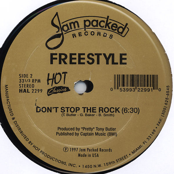 Freestyle : It's Automatic / Don't Stop The Rock (12", Gol)