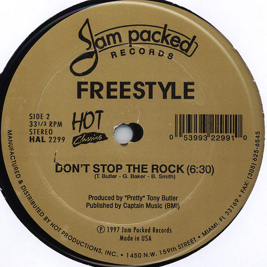 Freestyle : It's Automatic / Don't Stop The Rock (12", Gol)