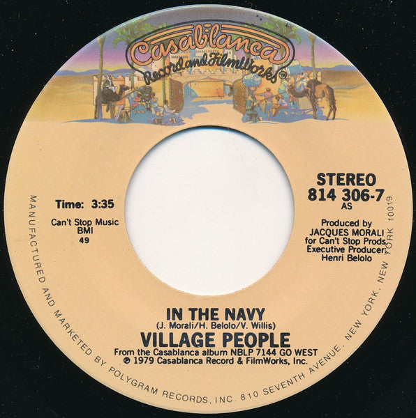Village People : In The Navy / Macho Man (7", Single, Spe)