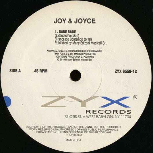 Joy & Joyce : Babe Babe (12")