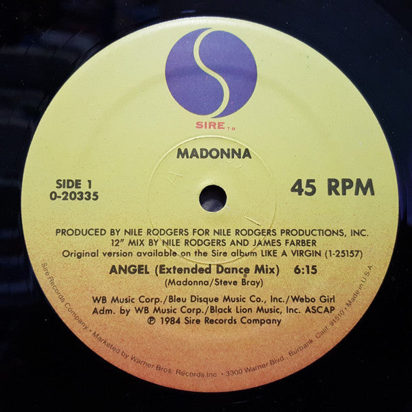 Madonna : Angel (12", Maxi, Spe)