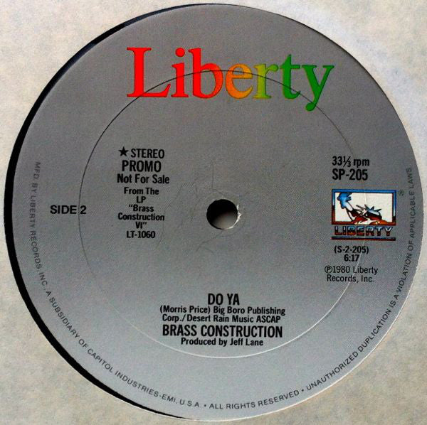 Brass Construction : How Do You Do (What You Do To Me) (12", Promo)
