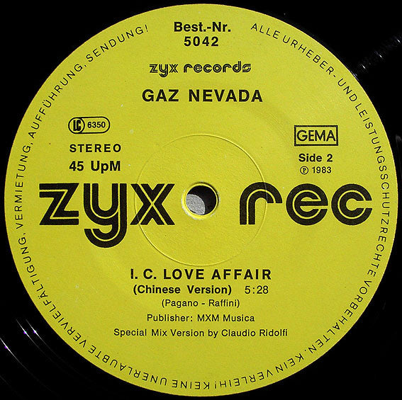 Gaznevada : I.C. Love Affair (12")