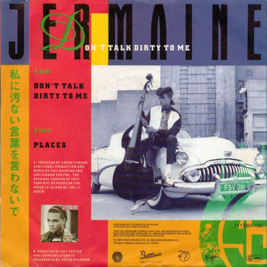 Jermaine Stewart : Don't Talk Dirty To Me (7", Single)