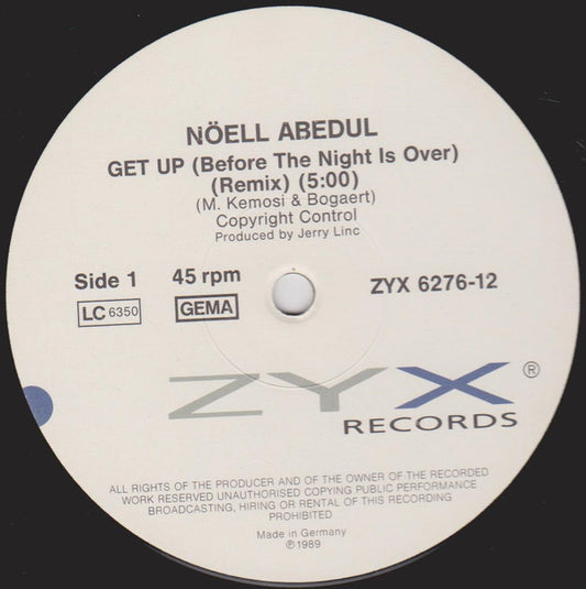 Nöell Abedul : Get Up (Before The Night Is Over) (12")